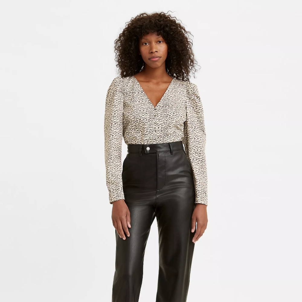 Levi's XS Teegan Mutton Sleeve Button-up Blouse [New with Tags]